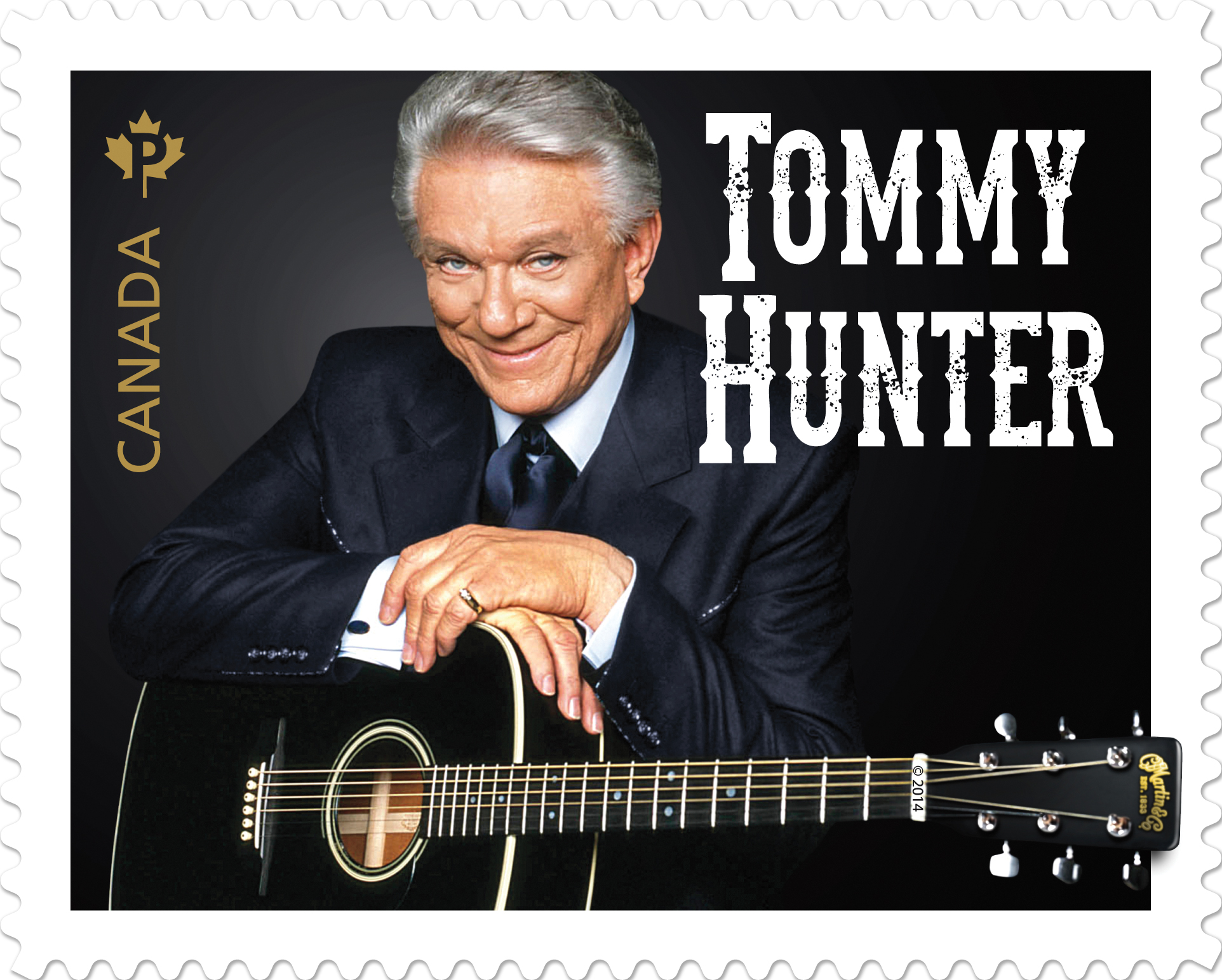 Tommy Hunter's official Canadian stamp